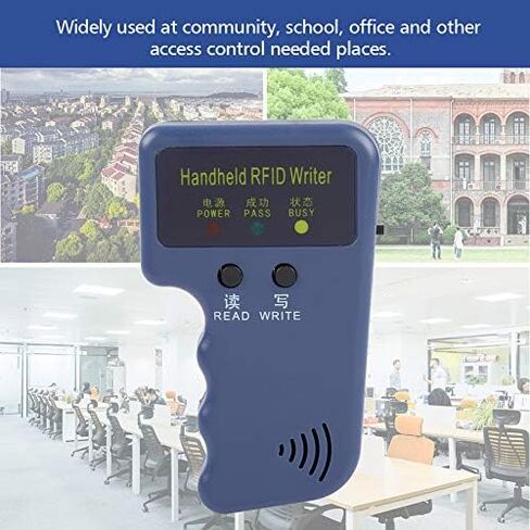 Yosoo 125Khz RFID Reader Writer, EM4100 Portable Handheld RFID ID Card Copier Reader/Writer Duplicator + Keyfob in Saudi Arabia