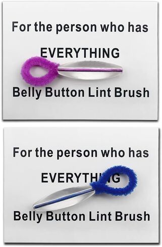 Belly Button Cleaner Navel Cleaner for The Person Who Has Everything Belly Button Lint Brush Funny Great Gift Idea for Friends Family (Blue Round) in Kuwait