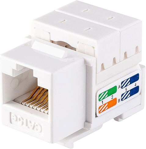 LINKOMM 25-Pack RJ45 Cat5e UTP جاك حجر الزاوية غير المحمي مع حامل راحة اليد (أسود) in Saudi Arabia
