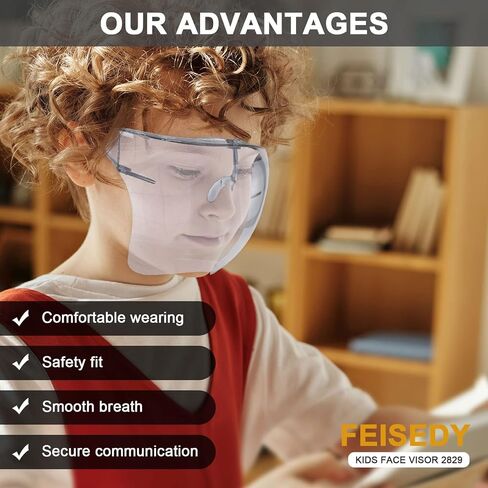 FEISEDY Kids Full Cover Face Visor Shield Sunglasses Protective B2829 in Saudi Arabia