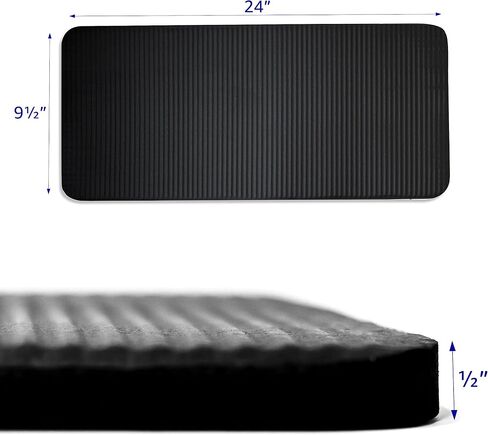 Trademark Innovations Knee Pad Mat Yoga Knee Pad Cushion Black Yoga Mat Kneeling Pad in Saudi Arabia
