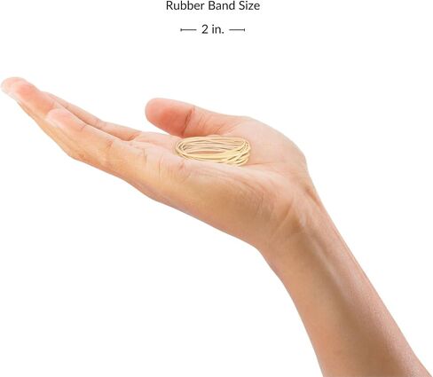 Alliance Rubber Co. Sterling Rubber Bands, Size #14 (2" x 1/16"), Approx. 3100 bands, Crepe color, 1lb Box (24145),Beige in Saudi Arabia