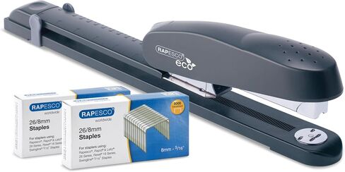 Rapesco Long Reach 790 Stapler, 50-Sheet Capacity, 11-13/16" Throat Depth (R79026A3), Grey in Saudi Arabia