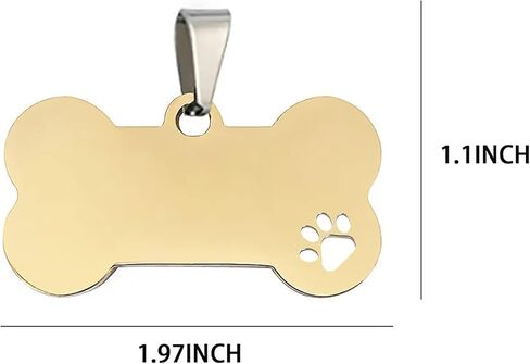 nuatpetin 4 حزمة علامات الكلب الفارغة للنقش بالليزر، شخصية العظام شكل الحيوانات الأليفة القط معرف العلامة الفولاذ المقاوم للصدأ طوق الكلاب قلادة، مزدوجة من جانب المعادن هريرة جرو اسم الهاتف تسمية العلامة سحر لجميع الحيوانات الأليفة in Kuwait