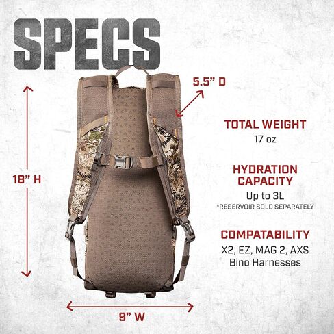 حزمة الأراضي الوعرة الحنفية | حقيبة ظهر للصيد خفيفة الوزن ومتوافقة مع الترطيب للرحلات السريعة in Kuwait