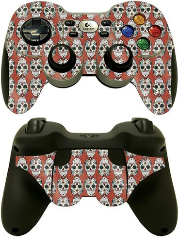 غلاف MightySkins اللامع المتوافق مع لوحة الألعاب اللاسلكية Logitech F710 - Sugar Skull | لمسة نهائية لامعة واقية ومتينة شديدة اللمعان | سهل التطبيق وتغيير الأنماط | صنع في الولايات المتحدة الأمريكية in Saudi Arabia