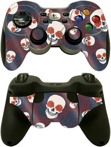 غلاف MightySkins اللامع المتوافق مع لوحة الألعاب اللاسلكية Logitech F710 - Sugar Skull | لمسة نهائية لامعة واقية ومتينة شديدة اللمعان | سهل التطبيق وتغيير الأنماط | صنع في الولايات المتحدة الأمريكية in Saudi Arabia