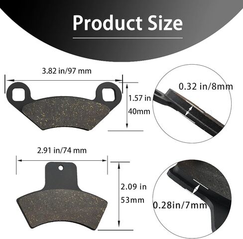 وسادات الفرامل الأمامية والخلفية لسيارة Polaris Sportsman 500 4x4 HO 400 335 Scrambler 400 500 Trail Blazer 250 400 Magnum 325 500 Trail Boss 325 Xpedition 325 425 Xplorer 250 400 ديزل 455 Sport 400 in Kuwait