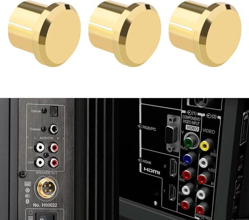 The Lord of the Tools 10PCS RCA Noise Shielding Caps Gold-Plated RCA Dust-Proof Cap Protective Cover RCA Socket End Cap for Blocking RF RFI EMI Interference and Noise in Saudi Arabia