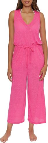 BECCA womens Beach Date Jumpsuit, Casual, Sleeveless With Pockets, Beach Cover Ups for WomenSwimwear Cover Up in Saudi Arabia