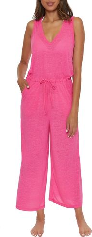 BECCA womens Beach Date Jumpsuit, Casual, Sleeveless With Pockets, Beach Cover Ups for WomenSwimwear Cover Up in Saudi Arabia