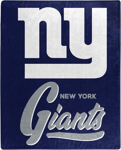 Northwest NFL New York Giants Unisex-Adult Raschel Throw Blanket, 50" x 60", Signature in Saudi Arabia