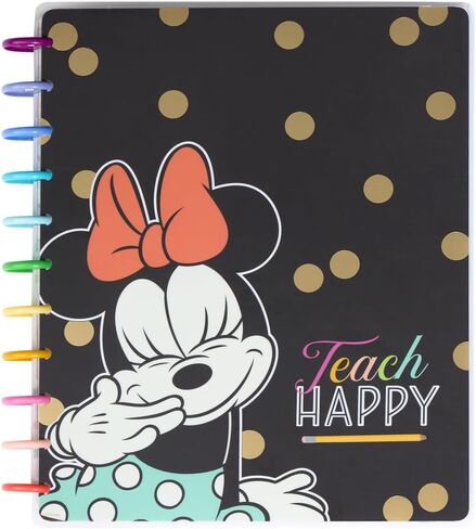 Happy Planner Disney Disc-Bound 12-Month Academic Planner, July 2025–June 2026, 3 Extra Months, 2 Sticker Sheets, Big Size, Teacher Layout, Mickey Mouse & Friends Theme, Current Classroom in Saudi Arabia