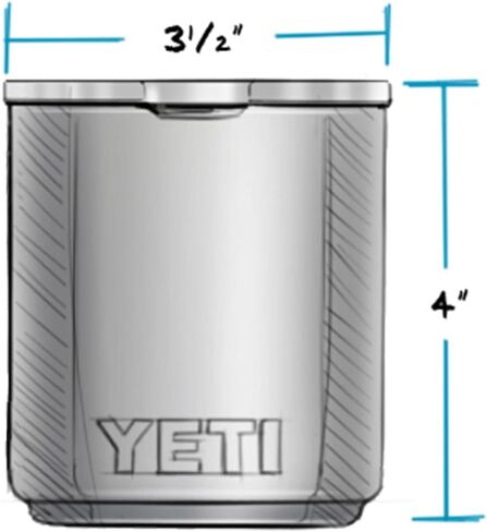 كرة منخفضة قابلة للتكديس من YETI Rambler 10 أونصة 2.0، معزولة بالفراغ، من الفولاذ المقاوم للصدأ مع غطاء MagSlider، فحمي in Saudi Arabia