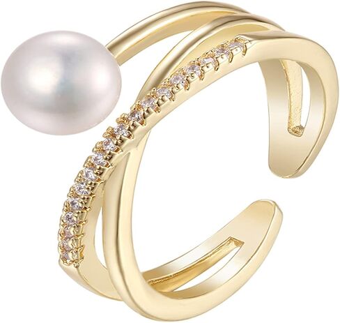 Pearl Rings | Stacking Rings | 14K Gold Plated Rings for Women in Saudi Arabia