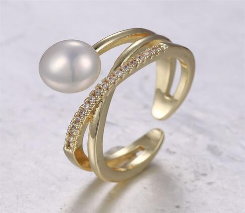 Pearl Rings | Stacking Rings | 14K Gold Plated Rings for Women in Saudi Arabia