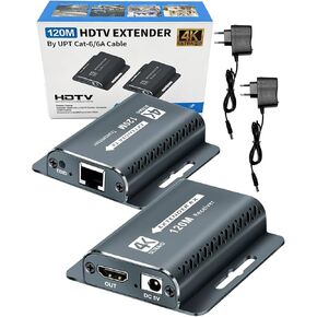 موسع HDMI عبر CAT5e/6 394 قدمًا، HDMI عبر إيثرنت 4K كحد أقصى، موسع HDTV عبر إيثرنت Cat6 واحد يصل إلى 394 قدمًا / 120 مترًا، جهاز استقبال مكرر يعمل على دعم Cat 4K بحد أقصى / 1080 بكسل كامل in Kuwait
