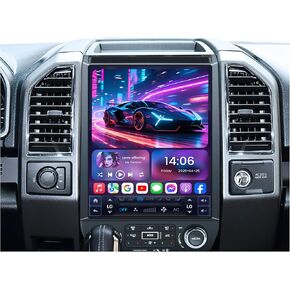 [8Core 4GB+64GB] Car Radio for Ford F150 2015-2020: 12.1'' Replacement Tesla Style Touchscreen Stereo with Wireless CarPlay Android Auto BT5.0 5G WiFi GPS Navigation DSP RDS FM AM Backup Camera in Saudi Arabia
