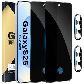[2+2 Pack Privacy Screen Protector Compatible with Galaxy S22 Plus 5G - 2 Tempered Glass with 2 Camera Lens Protectors - HD Clear - Bubble-Free - Anti-Spy - Scratch Resistant in Saudi Arabia