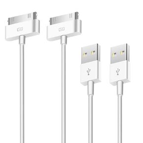 [Apple MFi Certified] 2 Pack 30-Pin to USB Cable for iPhone 4 Charging and Sync Data Connector Support for iPhone 4/4s/3G/3GS, iPad 3 2 1, iPod Touch/Classic/iPod Nano in Saudi Arabia