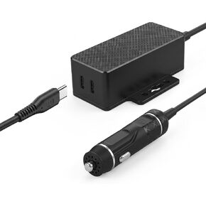 Coolgear 145W Dual USB-C Car Charger - PD 3.1 EPR Type C Vehicle Charger with 140W Laptop Charging, Mountable Flanges and 12V to 24V Plug for Trucks, Fleet Vans and Mobile Workstations in Kuwait