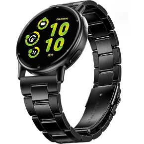 No Tool Needed 20mm Slim Metal Band Compatible with Garmin Vivoactive 6 Watch Band/5/3/3 Music/Venu/Venu Sq 2/Forerunner 55/165/245/645/570 42mm,Stainless Steel Thin Chain Strap for Women Men in Saudi Arabia