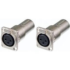 2 Neutrik NA3FDM Adapter 3 Pin Mic XLR Female - Male Feedthrough Converter in Saudi Arabia