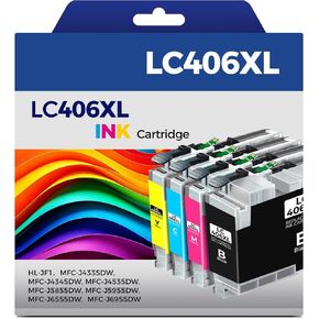 LC406XL Ink Cartridges Compatible with Brother MFC-J4335DW, MFC-J5855DW in Saudi Arabia