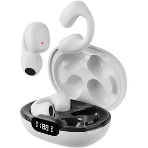 Wireless Earbuds,Wireless Ear Clip Bone Conduction Headphones,Open Sport Bone Earbuds,Bluetooth 5.3 Bone Conduction Head,Running Workout Painless Wearing Earring Earphone,for iOS Android Samsung in Saudi Arabia
