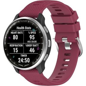 Fit for Garmin D2 Air X10 Watch Bands Women Men, 20mm Adjustable Sport Silicone Replacement Bands Straps Wristbands Fit for Garmin Venu 2 plus/Approach S40/Forerunner 55 245 645 in Saudi Arabia