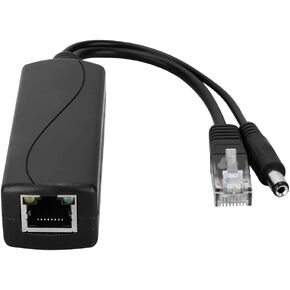 Active PoE Splitter 802.3af/at Standard Compliant 100Mbps Gigabit Power Over Ethernet Splitter Adapter for Security IP Camera CCTV Surveillance Device (12V 1A DC(100M)) in Kuwait