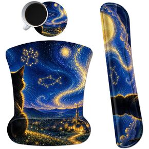 3Pcs Ergonomic Memory Foam Keyboard Wrist Rest Pad Set, Dragonfly in Saudi Arabia