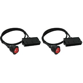 COMeap ATX Power Jumper Cable, 24 Pin ATX Red LED Power On/Off Switch Bridge Adapter Braided 21.5-inch(55cm) in Kuwait
