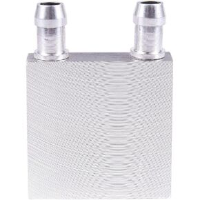 40x40x12mm Aluminum Water Liquid Cooler Block Heatsink for Computer CPU Radiator, Silver, 136042 in Saudi Arabia