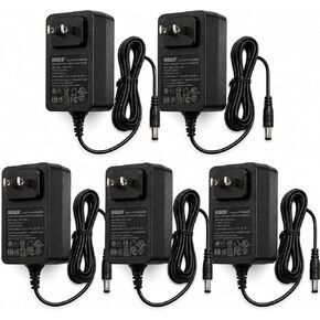 12V 2A DC Power Adapter (24W) | Universal AC Power Supply for WiFi Routers, Security Cameras, DVRs & LED Lights 5 Pack in Saudi Arabia