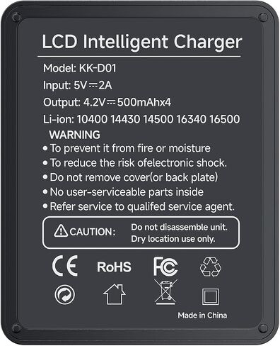 3.7V Rechargeable Battery Charger for CR123A, 16340, 16500, 10400, 14430, 14500, 3.7V Batteries, for Arlo VMC3030 VMK3200 VMS3330 3430 3530 Camera Battery | USB 5V/2A Input, 4 Slot Independent Slots in Saudi Arabia
