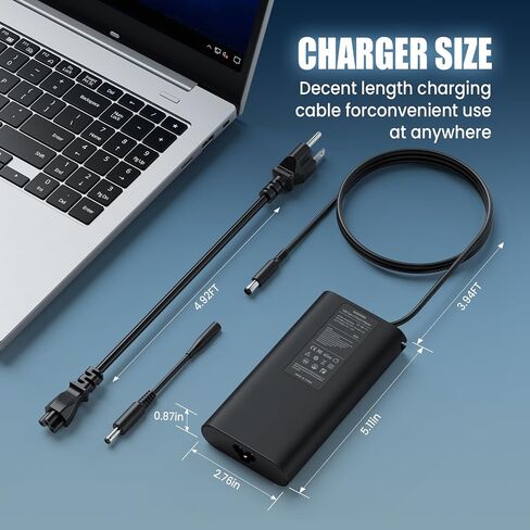 90W/65W Laptop Charger Compatible with Dell Latitude 5400/5410/ 7400/7410 E6420/ E6430/ E6440; Inspiron 15 5559/3542; Vostro 3500/3560; XPS 13 9343/9350 AC Adapter Power Supply (Non-USB-C) in Saudi Arabia