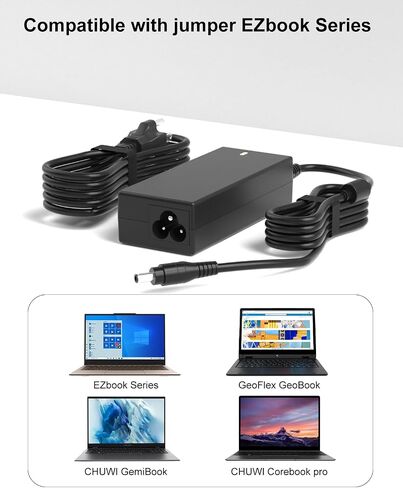 شاحن كمبيوتر محمول بتيار متردد 12 فولت 5 أمبير متوافق مع سلك طاقة Jumper EZbook in Kuwait