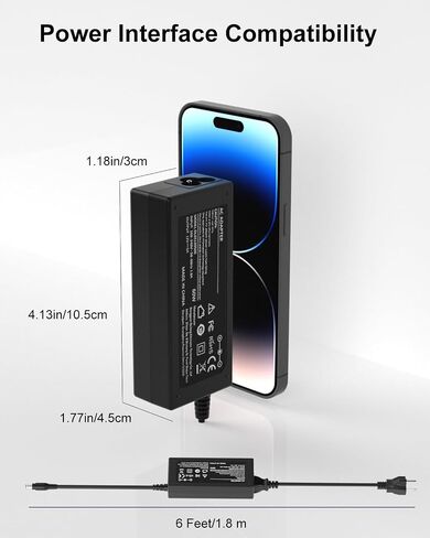 شاحن كمبيوتر محمول بتيار متردد 12 فولت 5 أمبير متوافق مع سلك طاقة Jumper EZbook in Kuwait