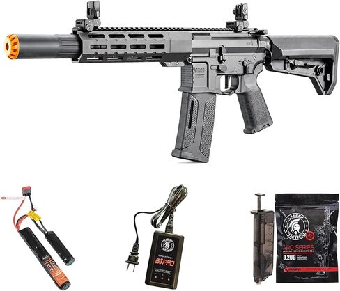 Lancer Tactical Gen 4 Nebula II MOSFET Mayo Gang 9.5" MGC4 MK3 Metal Airsoft Rifle AEG with Battery & Charger(Black) in Saudi Arabia