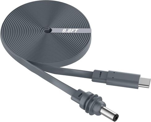 كابل طاقة Starlink Mini USB C إلى DC 9.8FT/3M، سلك طاقة USB مسطح 100 واط من النوع C إلى DC5521 لـ Starlink Mini، كابل خارجي مقاوم للماء، متوافق مع بنك الطاقة 100 واط + وشاحن PD in Kuwait