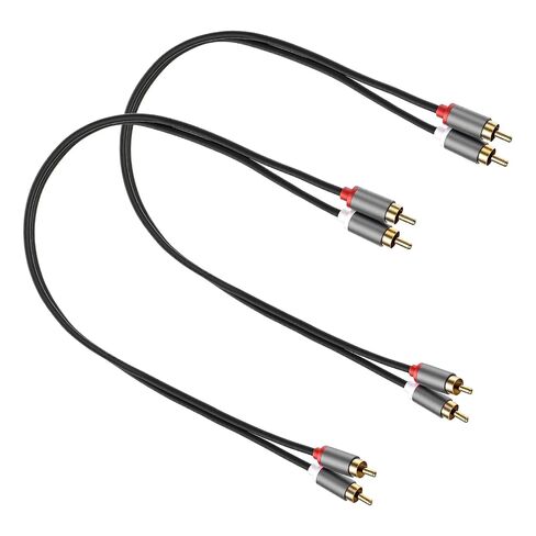 2 Pcs Audio Cables with Phono Plugs- 1.64 Ft Stereo Cable Male to Male in Kuwait
