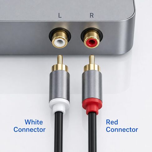 2 Pcs Audio Cables with Phono Plugs- 1.64 Ft Stereo Cable Male to Male in Kuwait