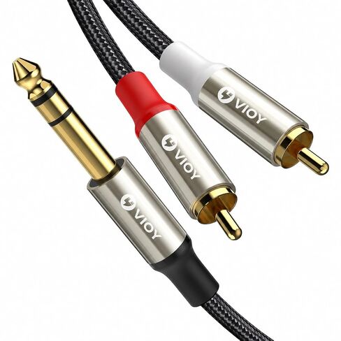 VIOY 1/4 to RCA Cable 5FT, 6.35mm TRS Male to Dual RCA Male Y-Splitter in Saudi Arabia