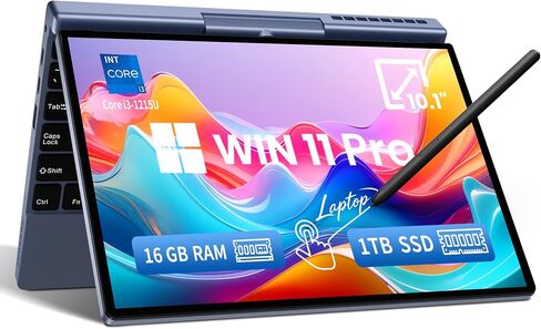 KOOFORWAY 10.1" 2-in-1 Touchscreen Mini Laptop, Intel Core i3,Win 11 Pro in Saudi Arabia
