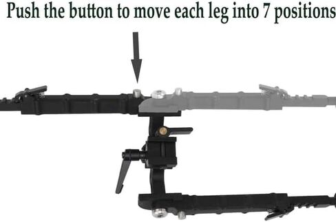 مقلاة تكتيكية واسعة النطاق للبندقية Bipod وغير قابلة للفصل مع حامل سريع الفصل يناسب سكة Picatinny in Kuwait