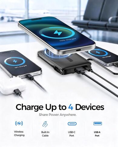 for MagSafe Power Bank iPhone,Portable Charger with USB-C Cable in Saudi Arabia