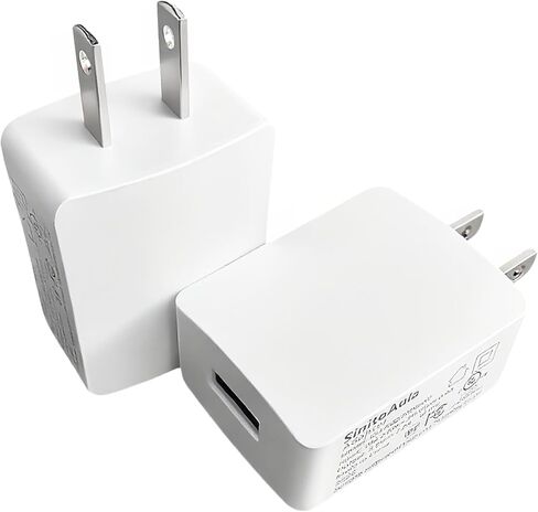 5V2A (10W) USB Power Adapter Plug - UL Certified, Black, 2-Pack in Saudi Arabia