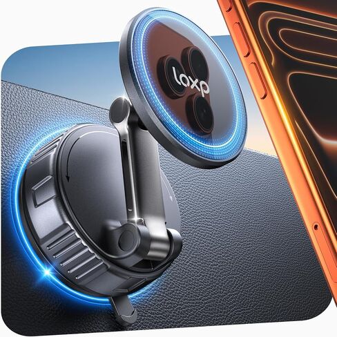 LOXP for MagSafe Car Mount, Vacuum Phone Holders for Your Car, Black in Saudi Arabia