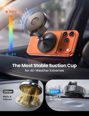 LOXP for MagSafe Car Mount, Vacuum Phone Holders for Your Car, Black in Saudi Arabia